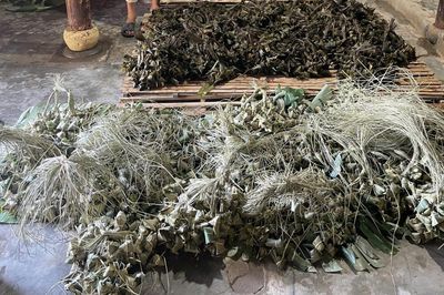 Công an xã Đại Lộc phát hiện 1 cơ sở trộn hàn the làm bánh ú tro