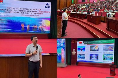 350 sinh viên Bách khoa TP HCM tham quan kiến tập và trải nghiệm thực tiễn tại Vietsovpetro