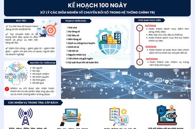 (Infographic) Điện Biên triển khai kế hoạch 100 ngày xử lý các điểm nghẽn về chuyển đổi số trong hệ thống chính trị