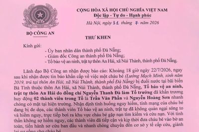 Bộ Công an gửi Thư khen Tổ bảo vệ an ninh, trật tự thôn An Hải dũng cảm cứu cháu bé đuối nước