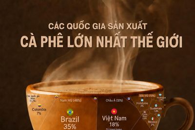 25 quốc gia sản xuất cà phê lớn nhất thế giới, Việt Nam xếp thứ hai