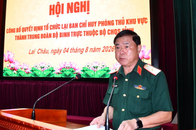 Bộ CHQS tỉnh Lai Châu tổ chức lại Ban Chỉ huy phòng thủ khu vực thành Trung đoàn Bộ binh trực thuộc Bộ CHQS tỉnh