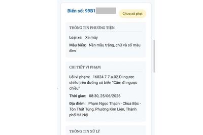 Chủ xe máy tá hỏa khi bị phạt nguội cả chục triệu đồng sau khi tra VNeTraffic
