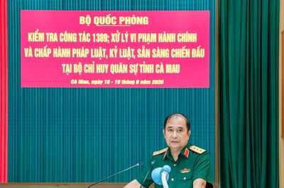 Thượng tướng Phùng Sĩ Tấn kiểm tra toàn diện công tác 1389 và sẵn sàng chiến đấu