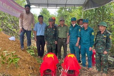 Quảng Ngãi: Phát hiện thêm 3 hài cốt liệt sĩ tại thôn Đồng Răm