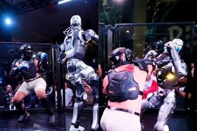Trận đấu đấm bốc giữa robot và con người