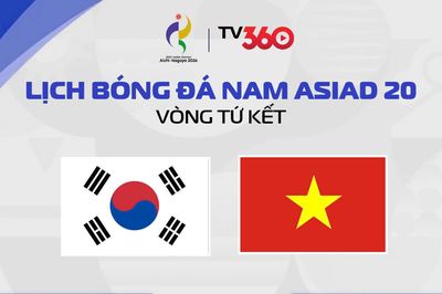 Lịch thi đấu ASIAD 20 của Đoàn thể thao Việt Nam ngày 25-9: U23 Việt Nam gặp U23 Hàn Quốc