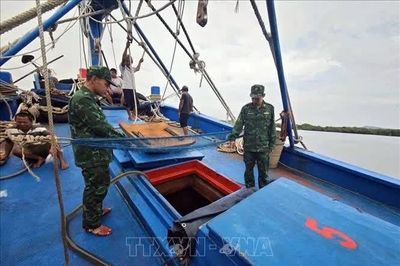 Bộ đội Biên phòng tạm giữ tàu chở 50.000 lít dầu không rõ nguồn gốc