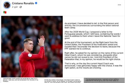 Ronaldo công bố tâm thư, tự nhận mình xứng đáng bị kỷ luật