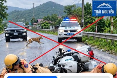 Hình ảnh 2 CSGT gặp tai nạn ở Thái Nguyên là sản phẩm của AI