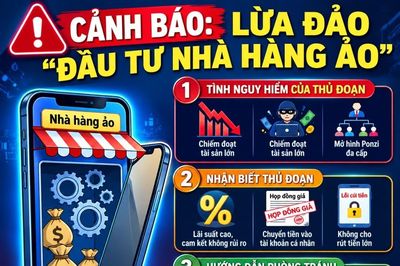 Cảnh giác thủ đoạn lừa đảo núp bóng đầu tư nhà hàng ảo trên mạng xã hội