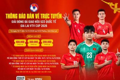 Vé xem U23 Việt Nam tại Gia Lai VTV Cup 2026 có giá từ 200.000 đồng