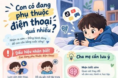 Cha mẹ cùng con xây dựng thói quen sử dụng điện thoại lành mạnh