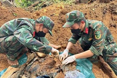 Quảng Ngãi: Tìm thấy 3 hài cốt liệt sĩ tại Bệnh xá Đức Phổ