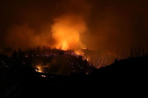 Hỏa hoạn đã vượt ra khỏi tầm kiểm soát ở Groveland, California. 