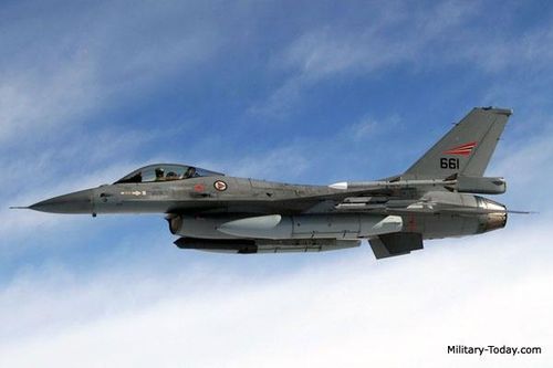 F-16 Fighting Falcon là một máy bay chiến đấu phản lực đa nhiệm vụ do hai hãng General Dynamics và Lockheed Martin phát triển cho Không quân Mỹ. Với hơn 4.500 chiếc phục vụ ở 25 quốc gia trên thế giới, F-16 là một trong số những mẫu tiêm kích được sử dụng rộng rãi nhất thế giới. Sự linh hoạt, khối lượng nhẹ và giá thành rẻ là nguyên nhân hàng đầu dẫn tới thành công của F-16 trên thị trường xuất khẩu. Hiện tiêm kích F-16 hoạt động tại 24 quốc gia.