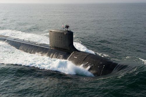 Tàu ngầm tấn công hạt nhân USS North Dakota, lớp Virginia của Mỹ. Ảnh: Hải quân Mỹ.