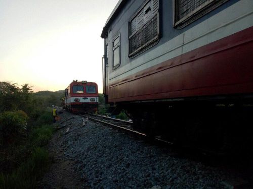 Vị trí toa số 6 tàu SE8- nơi xảy ra sự cố trật bánh khởi đường ray