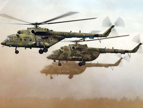  Trực thăng vận tải Mi-8 tại cuộc tập trận Vostok-2018 trên thao trường Tsugol 
