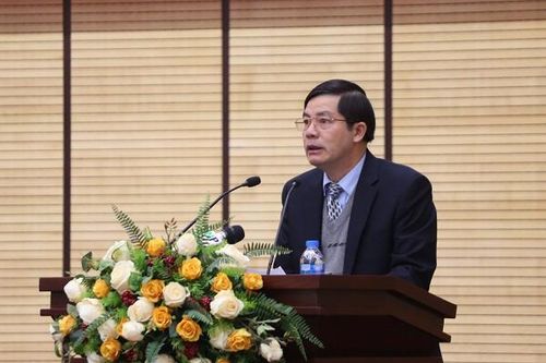 Giám đốc Sở Nội vụ Trần Huy Sáng phát biểu tại hội nghị
