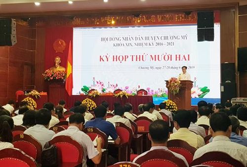 Chương Mỹ khai mạc kỳ họp thứ 12 HĐND huyện Chương Mỹ khóa XIX, nhiệm kỳ 2016 - 2021