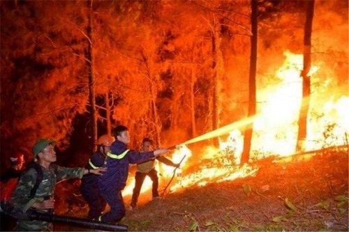 Ngọn lửa bùng cháy dữ dội.