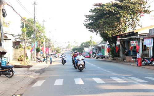 Đường Nguyễn Viết Xuân, TP. Pleiku. Ảnh: Phạm Ngọc