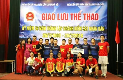  Giao lưu thể thao giữa VKSND cấp cao I và VKSND TP Hà Nội năm 2018