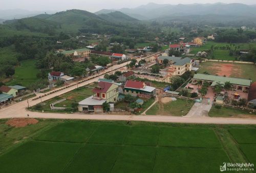 Quang cảnh xã Tiến Thành (Yên Thành). Ảnh tư liệu: Thái Hồng