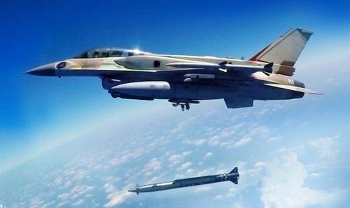 Máy bay F-16 của Israel phóng tên lửa Ảnh: IMI Systems