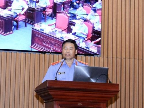 Đồng chí Phạm Duy Hải, quyền Chánh Thanh tra VKSND tối cao phát biểu