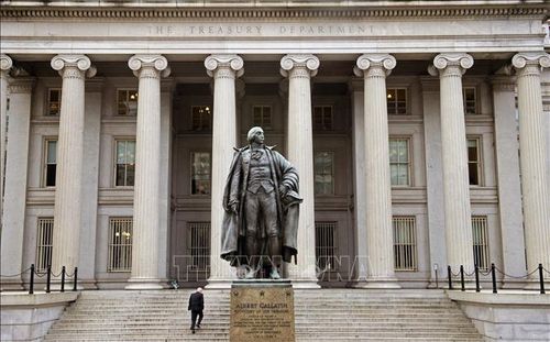 Trụ sở Bộ Tài chính Mỹ ở Washington, DC. Ảnh: AFP/TTXVN