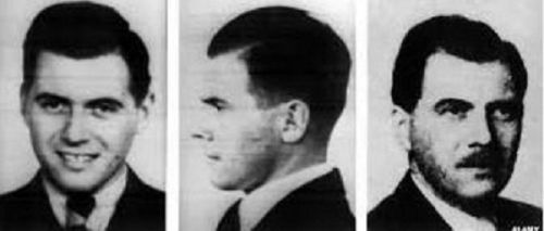 Chân dung "bác sĩ tử thần" Mengele chụp vào năm 1938 (ảnh trái và giữa) và năm 1956 (ảnh phải)