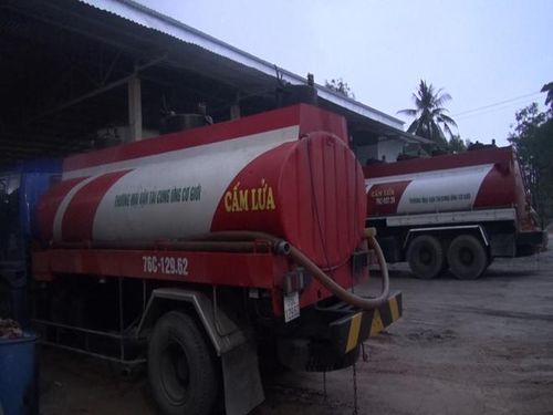 Cơ sở sản xuất, sang chiết dầu DO lậu. Ảnh: Báo CAND