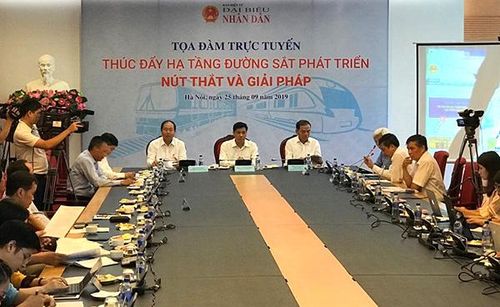 Tọa đàm trực tuyến “Thúc đẩy hạ tầng đường sắt phát triển: nút thắt và giải pháp” do Báo Đại biểu Nhân dân tổ chức.