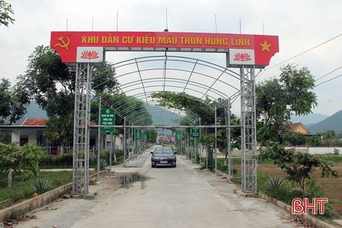 Một góc khu dân cư kiểu mẫu thôn Hồng Lĩnh (xã Vượng Lộc)