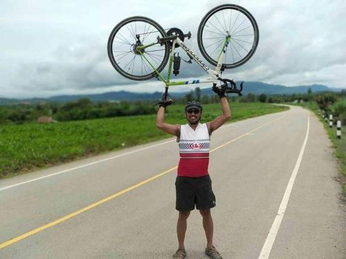 Anh đã khoe những kỷ niệm trên chặng hành trình hơn 1400 km.
