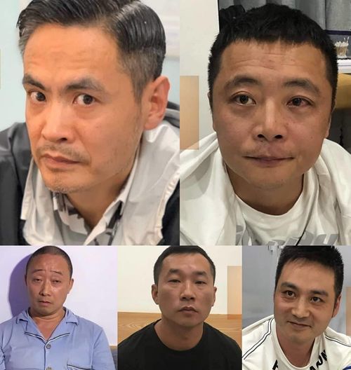 5 đối tượng bị phía Trung Quốc truy nã đặc biệt vừa bị bắt tại Đà Nẵng vào các đêm ngày 21 và 22/11. Ảnh: CA