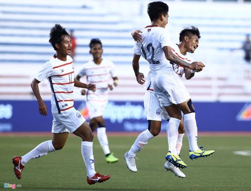 U22 Campuchia tạo nên lịch sử ở SEA Games 30. Ảnh: Quang Thịnh.