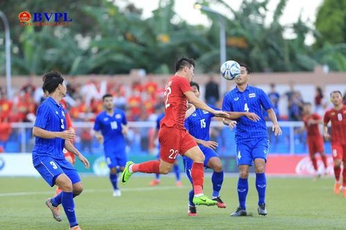 U22 Việt Nam có trận hòa 2-2 kịch tính trước U22 Thái Lan. Ảnh: Xuân Nha