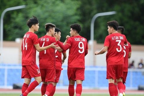 Các chàng trai áo đỏ đã có chiến thắng hủy diệt 6-0 trước U22 Brunei trong trận đầu ra quân. Ảnh: N.V
