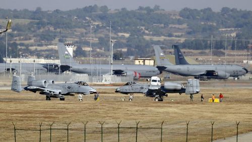 Máy bay chiến đấu Thunderbolt II của Mỹ tại Incirlik. Ảnh: Reuters