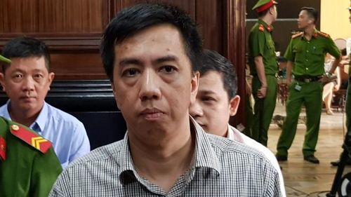 Bị cáo Cường tại tòa.