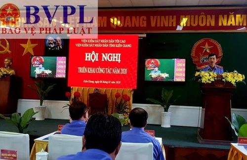  Đồng chí Nguyễn Ngọc Phúc - Viện trưởng VKSND tỉnh Kiên Giang phát biểu khai mạc hội nghị