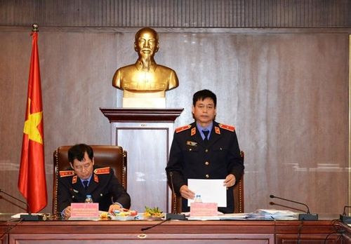 Vụ trưởng Vụ 11 Nguyễn Kim Sáu phát biểu. 