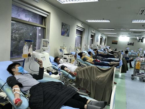 Lượng người đến hiến máu đã tăng.