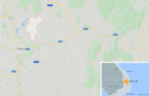 Xã Hà Bầu, nơi xảy ra vụ đuối nước. Ảnh: Google Maps.