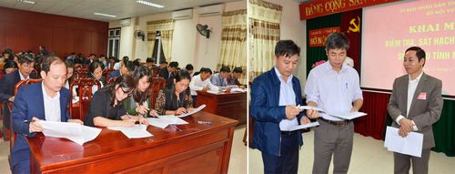 Sở Nội vụ tổ chức thi sát hạch cán bộ, công chức. Ảnh: Thanh Lê