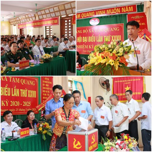 Một số hình ảnh tại Đại hội Đảng bộ xã Tam Quang nhiệm kỳ 2020-2025. Ảnh: Đ.C