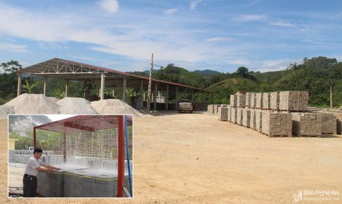 Nhiều nhà máy sản xuất gạch không nung trên địa bàn tỉnh không tìm được đầu ra. Ảnh: Văn Trường